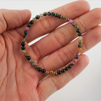 Guličkový náramok - Turmalín 4mm