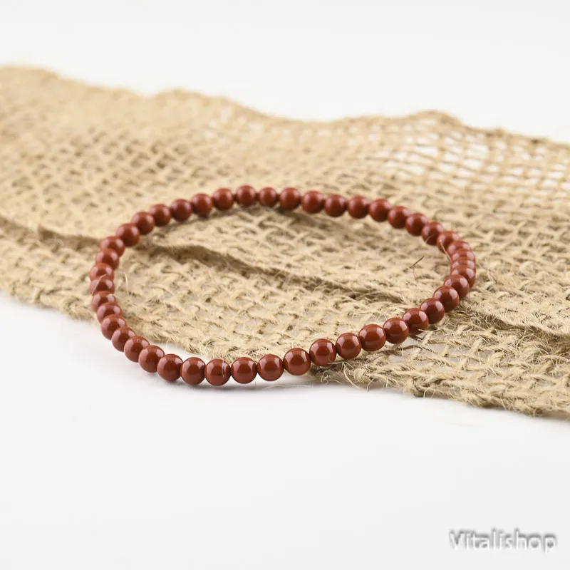 Guličkový náramok - Jaspis červený