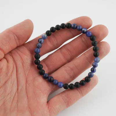 Pánsky náramok - ónyx, sodalit