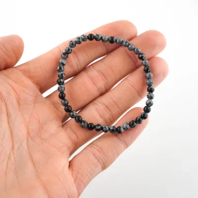 Guličkový náramok - Obsidián vločkový
