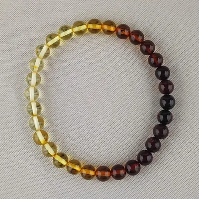 Jantár guličkový náramok