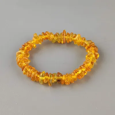 Detský náramok jantár svetlý transparent