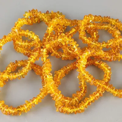 Detský náramok jantár svetlý transparent