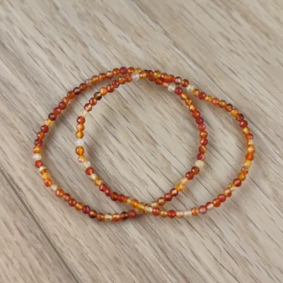 Karneol facetovaný náramok